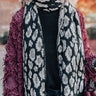 Town Square Leopard Scarf In Black Image - 1