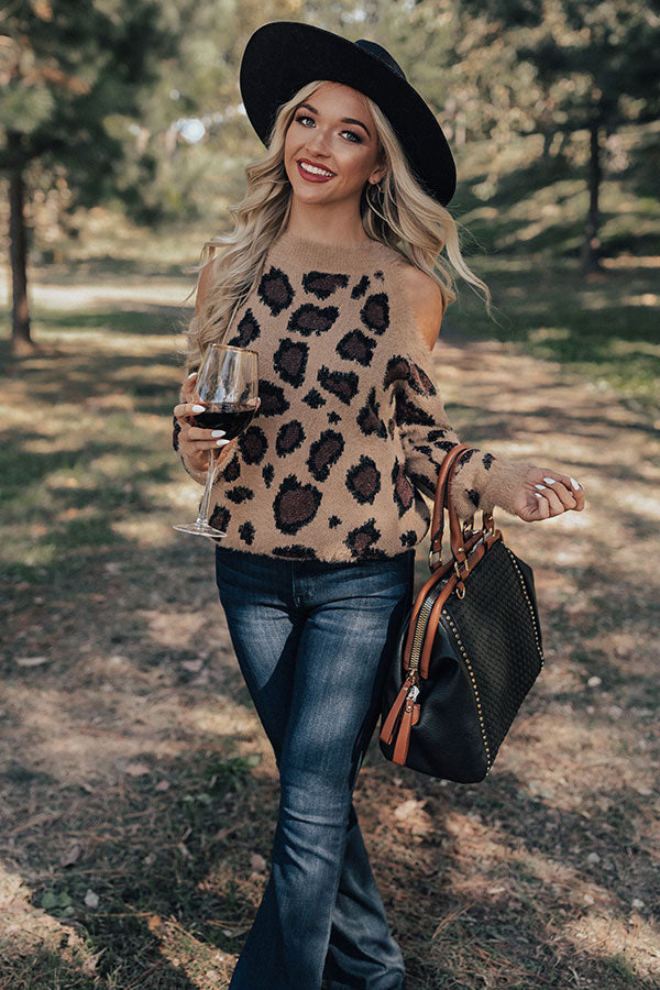 Chic Season Ultra Soft Leopard Sweater in Brown Image - 4