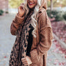 Keep On Cuddling Popcorn-Knit Jacket In Brown Image - 1