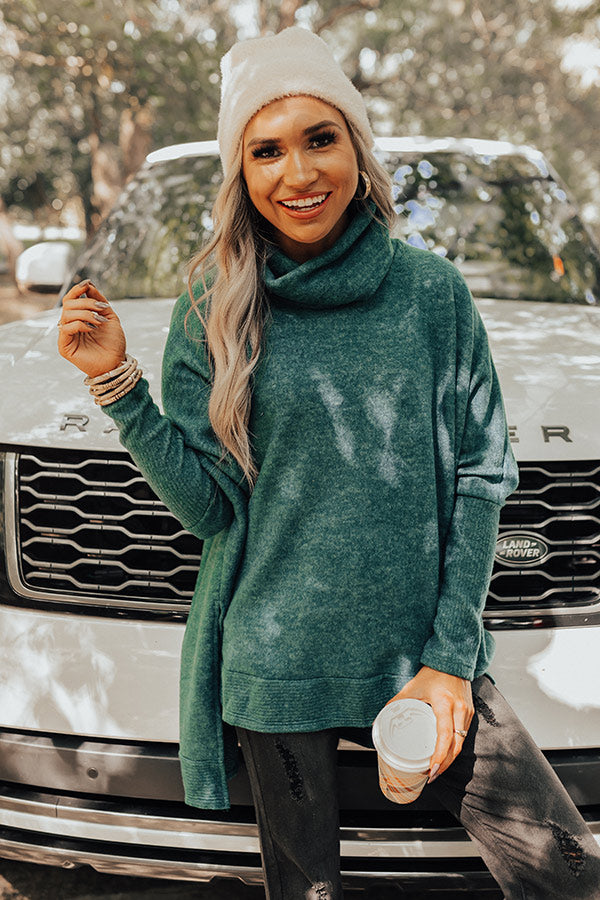 Time For Cozy Sweater In Hunter Green • Impressions Online Boutique