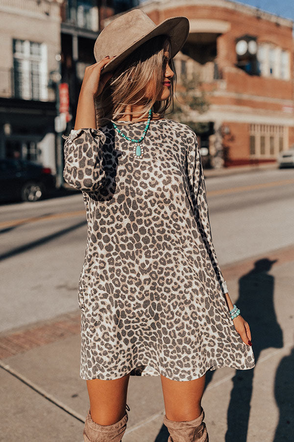 Full Of Love Leopard Shift Dress Image - 1
