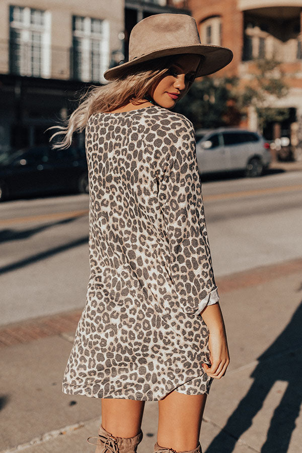 Full Of Love Leopard Shift Dress Image - 5