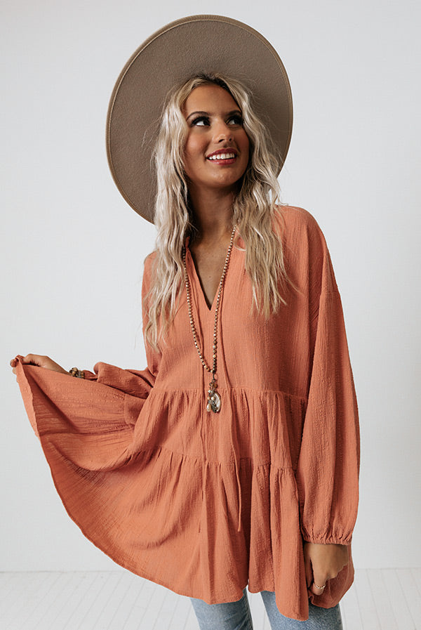 Must Be Manhattan Shift Top In Light Rust Image - 2