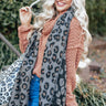 Beautiful Ambition Leopard Scarf in Charcoal Image - 1