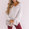 Toasty Vibes Knit Sweater In Grey Image - 1