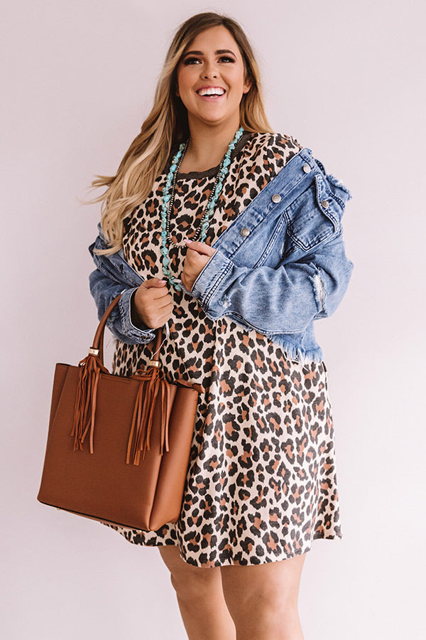 Skip The Beat Leopard Shift Dress Curves Image - 1