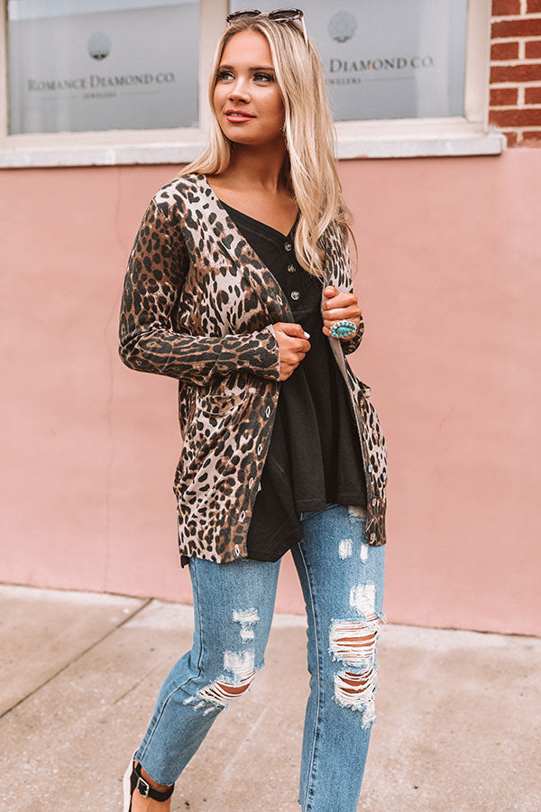 Keep The Rhythm Leopard Cardigan • Impressions Online Boutique