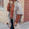 Layers Of Lovely Leopard Poncho in Iced latte Image - 1