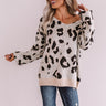 Sing It Louder Leopard Sweater In Grey Image - 1