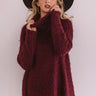 Softer Side Knit Sweater In Maroon Image - 1
