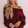 Pure Love Knit Tunic Sweater In Windsor Wine Image - 1