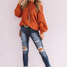 Pure Love Knit Tunic Sweater In Orange Image - 1