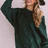 Pure Love Knit Tunic Sweater In Hunter Green Image - 1