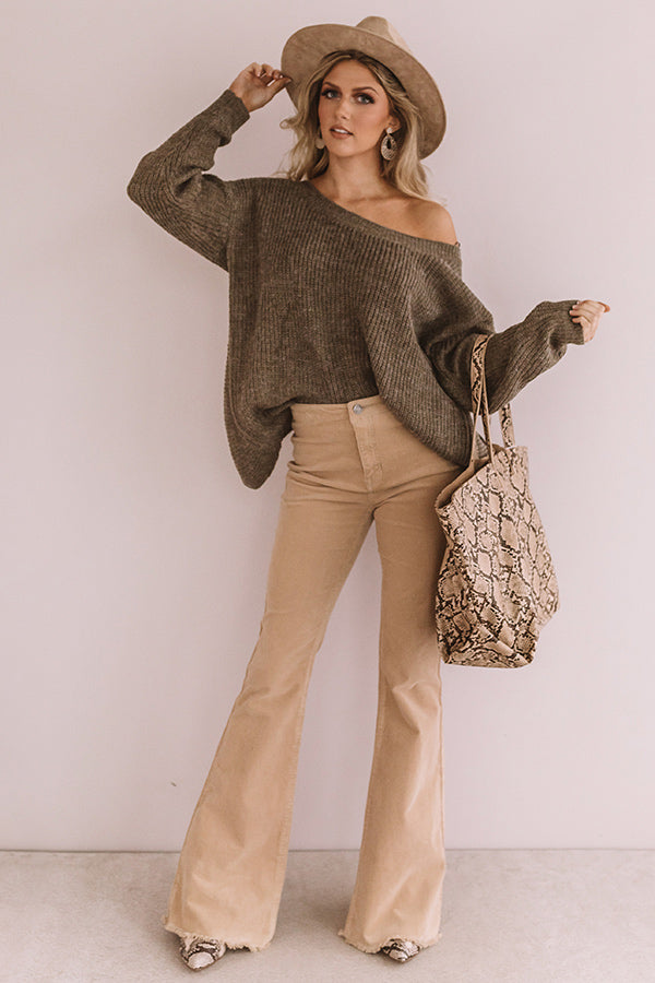 Bliss Within Open Back Knit Sweater In Sage Image - 1