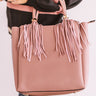 Style Profile Faux Leather Tote In Blush Image - 1