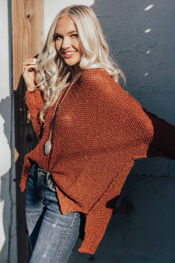 Meet Me In The Vineyard Sweater In Rustic Rose Image - 2