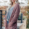 First Frost Cardigan In Rustic Rose Image - 1