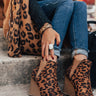 The Cort Faux Suede Leopard Bootie Image - 1