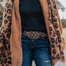 Center Of Attention Leopard Belt In Brown Image - 1
