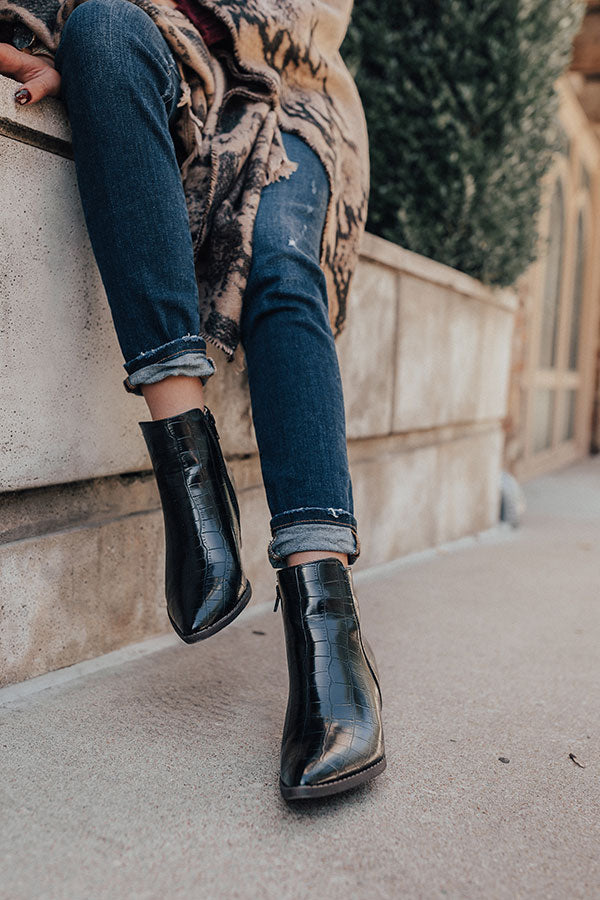 The Ramsey Faux Leather Bootie In Black Image - 2