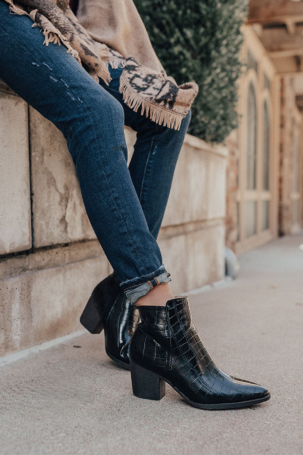 The Ramsey Faux Leather Bootie In Black Image - 3