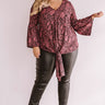 Drop Everything Snake Print Tie Top Image - 1