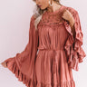 Simply Poetic Pleated Shift Dress In Rose Image - 1