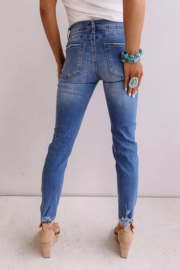 The Arabella Distressed Midrise Skinny Image - 3