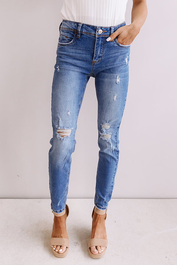 The Arabella Distressed Midrise Skinny Image - 1