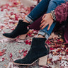 The Blaire Faux Suede Bootie In Black Image - 1