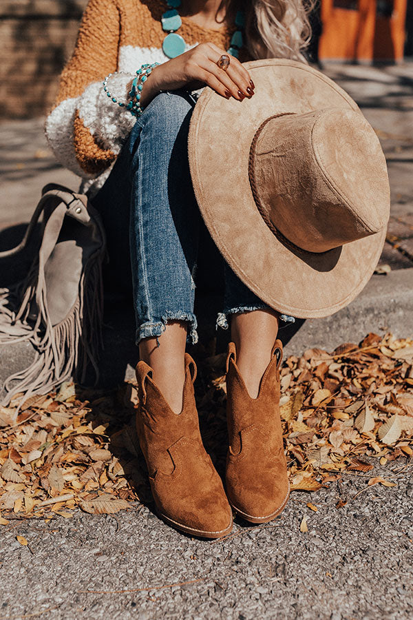 The Corey Faux Suede Bootie In Brown Image - 4
