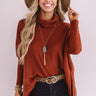 Sedona Snuggles Waffle Knit Sweater In Rust Image - 1