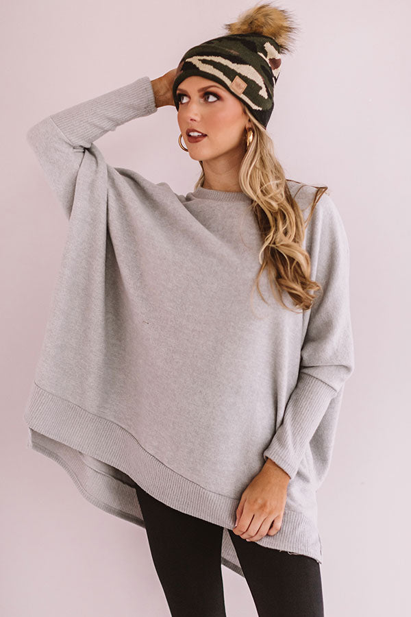 Call Me Cutie Shift Sweater in Grey Image - 1