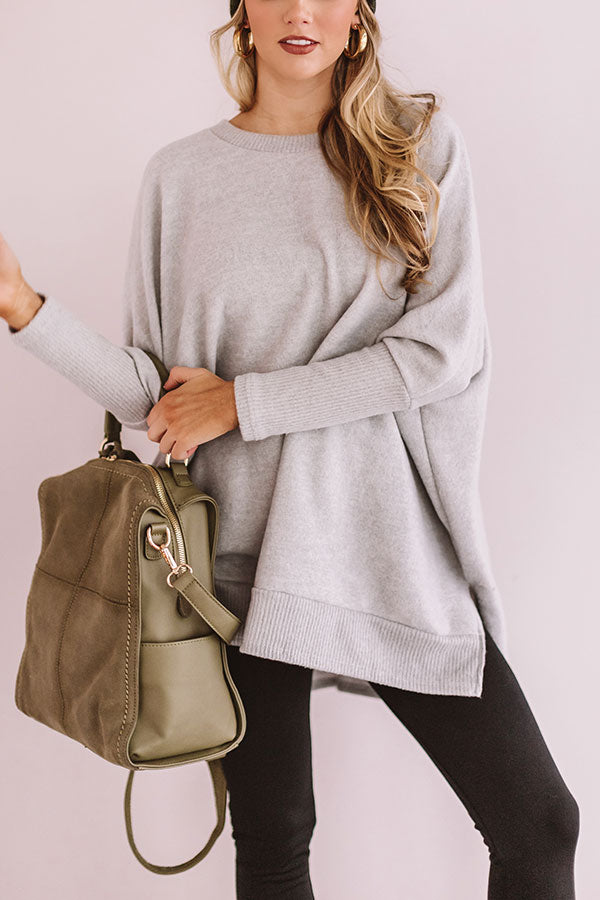 Call Me Cutie Shift Sweater in Grey Image - 3