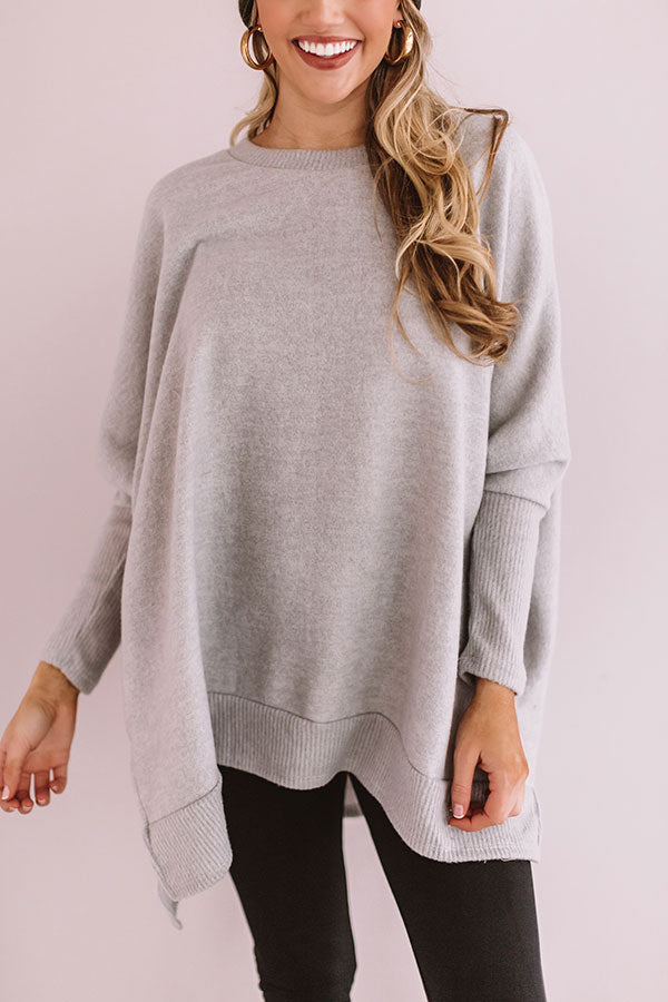 Call Me Cutie Shift Sweater in Grey Image - 4