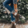 The Brooklyn Faux Suede Boot In Army Green Image - 1