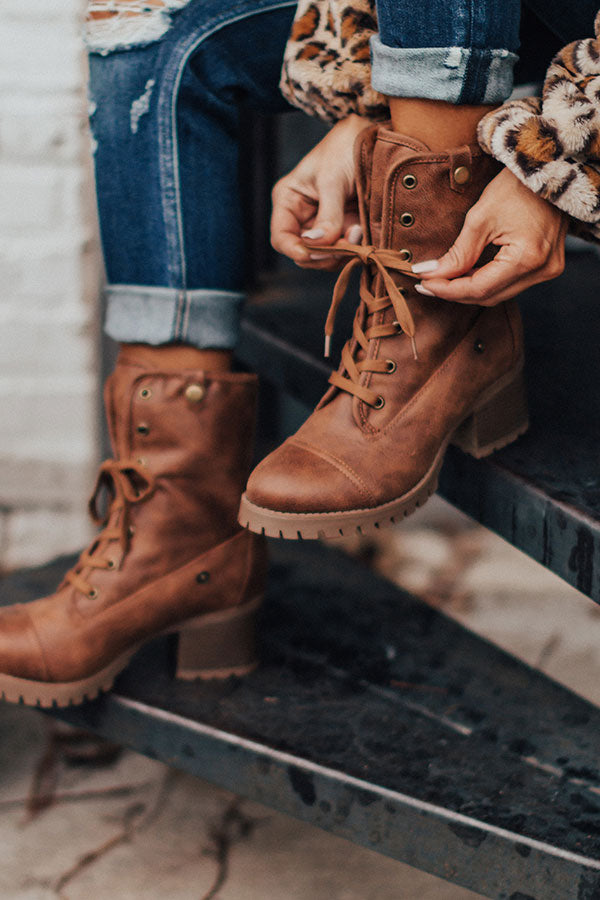 The Arielle Faux Fur Lined Boot In Brown Image - 4