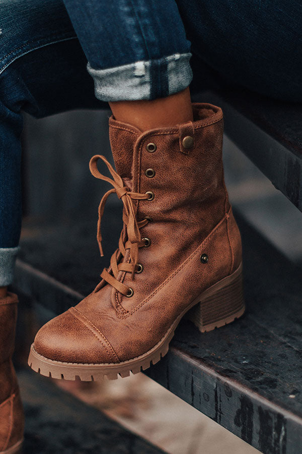 The Arielle Faux Fur Lined Boot In Brown Image - 3