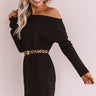 Girls Weekend Sweater Dress In Black Image - 1