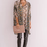 Soiree In The City Snake Print Shift Tunic In Peach Image - 1