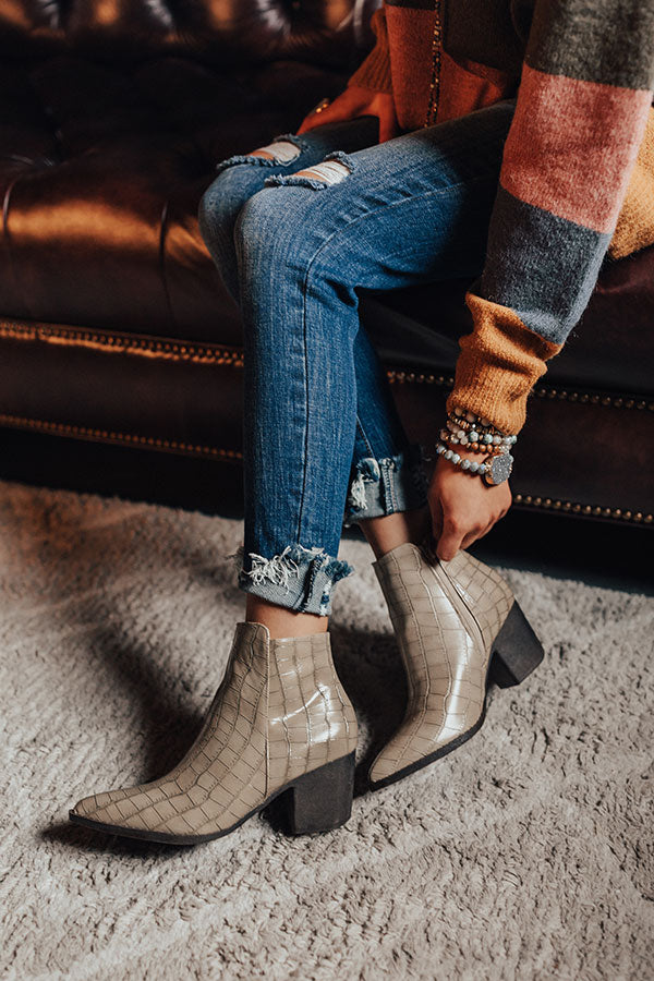 The Ramsey Faux Leather Bootie In Birch Image - 1