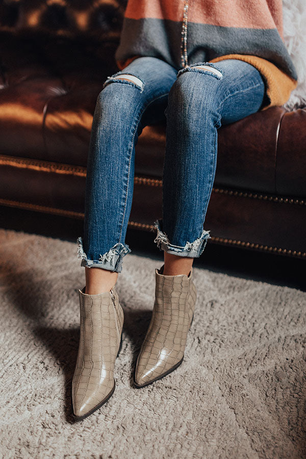 The Ramsey Faux Leather Bootie In Birch Image - 2