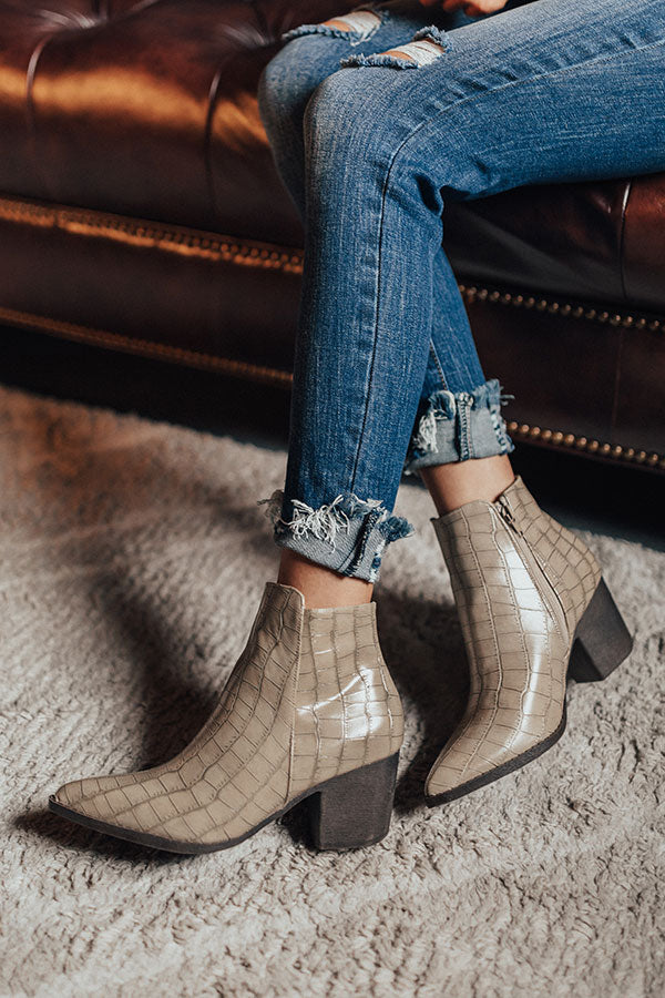 The Ramsey Faux Leather Bootie In Birch Image - 3