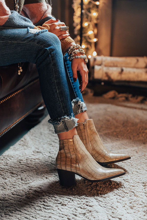 The Ramsey Faux Leather Bootie In Birch Image - 4