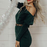 Girls Weekend Sweater Dress In Hunter Green Image - 1