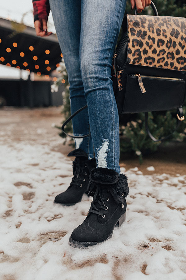 The Arielle Faux Fur Lined Boot In Black • Impressions Online Boutique