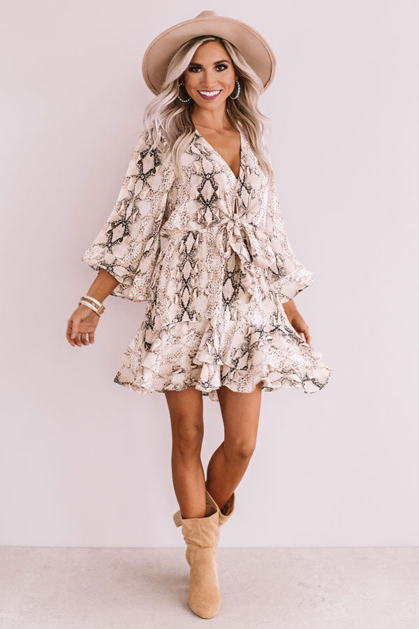 Lights, Camera, Fabulous Snake Print Dress Image - 1