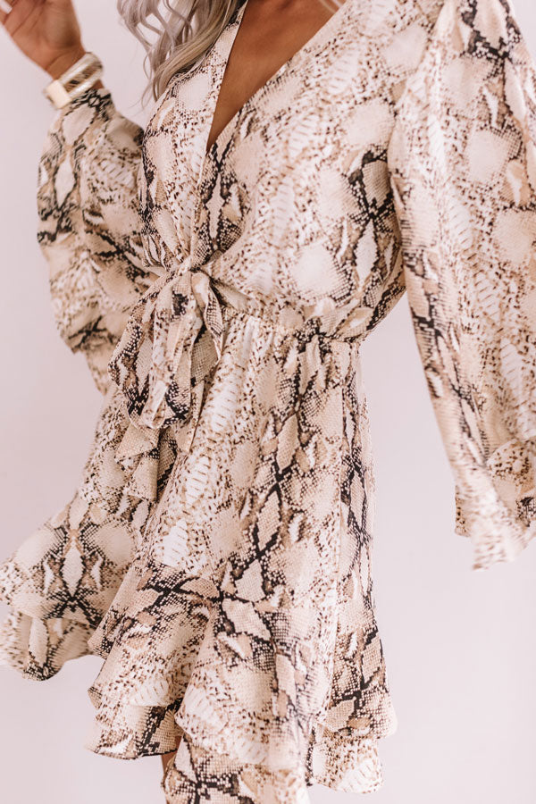 Lights, Camera, Fabulous Snake Print Dress Image - 3
