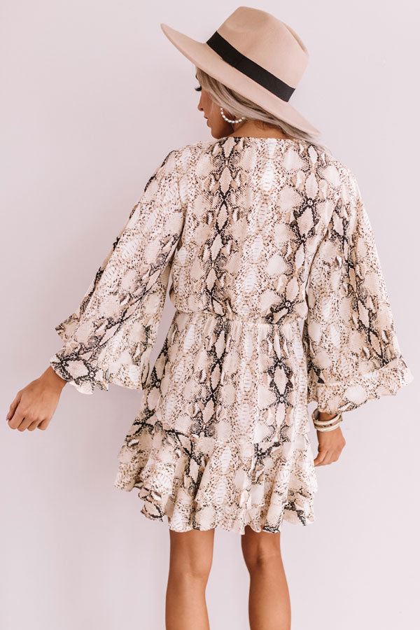 Lights, Camera, Fabulous Snake Print Dress Image - 5