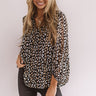 Runaway Fabulous Leopard Shimmer Shift Top In Black Image - 1